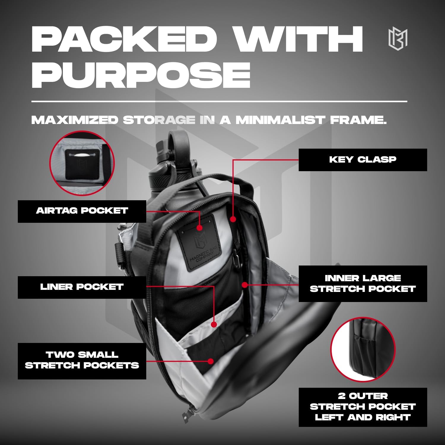 Snap-Fit Magnetic Gym Bag